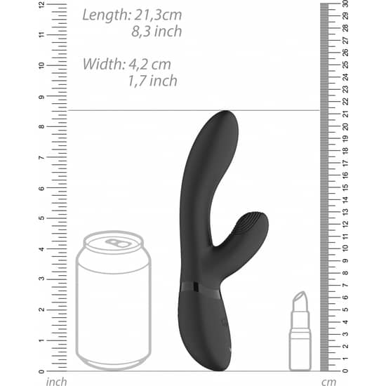 KYRA - RABBIT PUNTO G DE SILICONA - NEGRO - Imagen 4