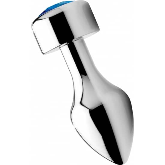 PLUG DE ALUMINIO CON GEMA AZUL - LARGO - Imagen 3